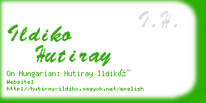 ildiko hutiray business card